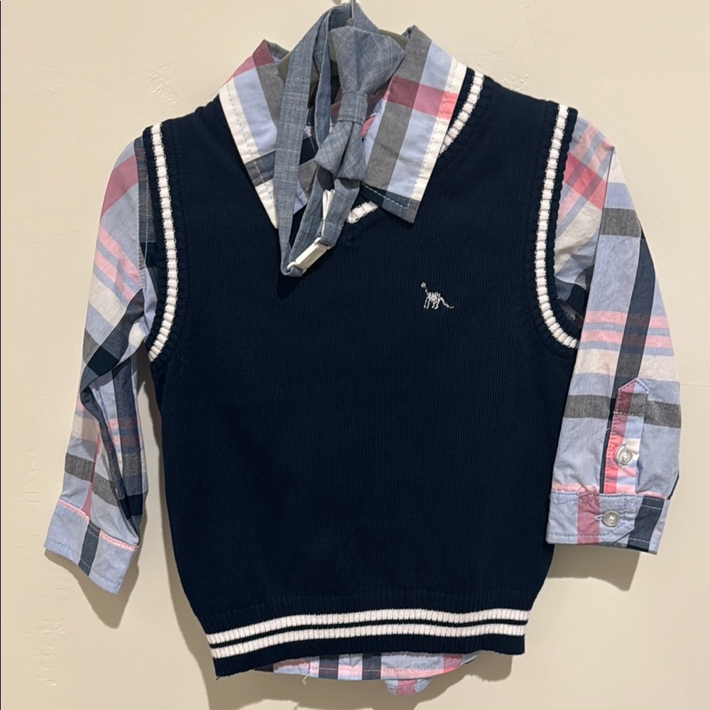 Andy and Evan shirt and sweater vest